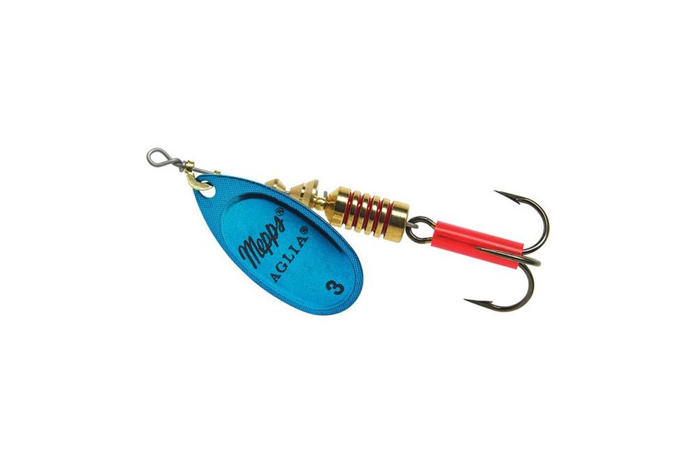 Mepps Aglia Platinum Bleu / Argent Size 4 Lure Johnson Ross Tackle